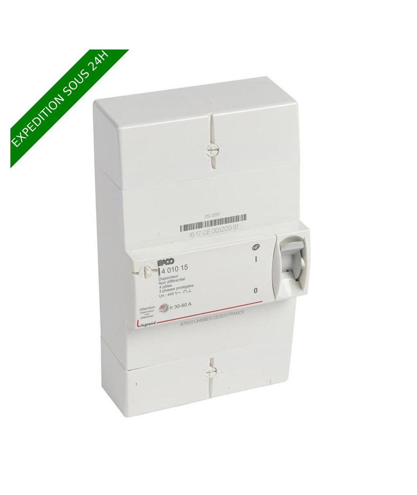 LEGRAND-Disjoncteur de branchement Enedis tétrapolaire non différentiel - 60A