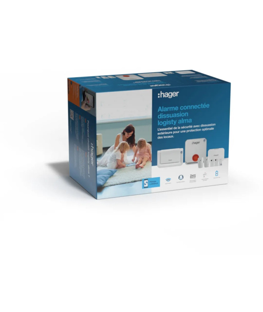 Pack alarme connecté logisty Alma avec sirène extérieure
