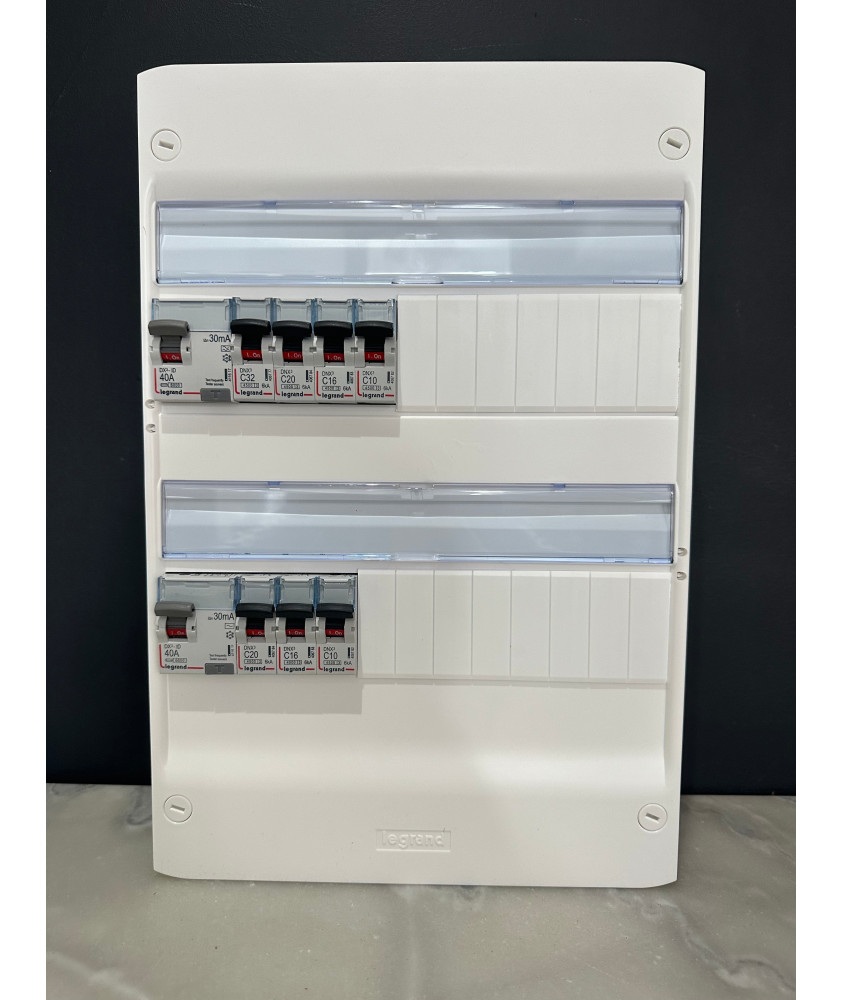 Tableau électrique 2 rangée assemblé par Elec discount avec composant Legrand : 2ID40