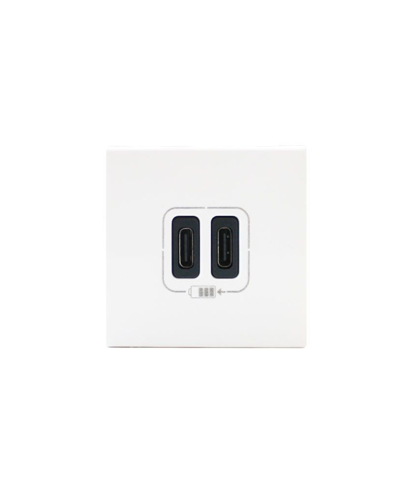 LEGRAND Mosaic chargeur 2 USB Type-C 3A 15W 2 modules 230V - 077590