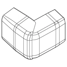 Angle extérieur variable pour moulure ATHEA 12x30mm en blanc