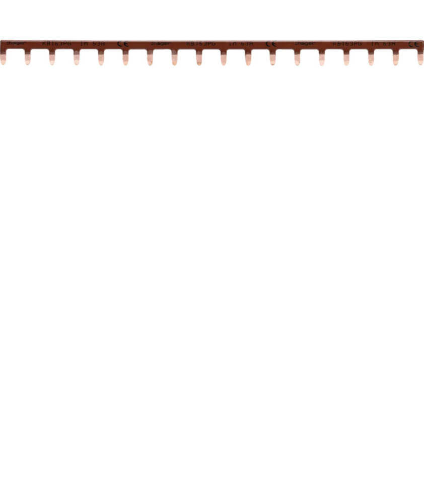 HAGER Peigne d'alimentation électrique Phase horizontal 18 modules - KB163PG