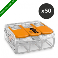 Wago - Borne de raccordement fil souple COMPACT 3 conducteurs - Réf : 221-413 X50