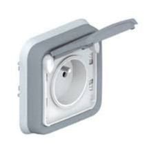 LEGRAND Plexo Prise de courant 2P+T étanche complet encastrée gris IP55 - 069831