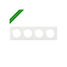 Plaque de finition carrée 4 postes Dooxie - Blanc - 600804 - Legrand