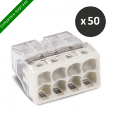 Wago - Bornes pour boîtes de dérivation COMPACT,8 conducteurs - réf : 2273-208 X50