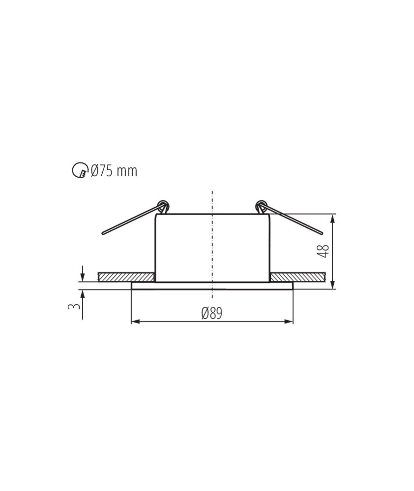 Kanlux -  Spot encastrable downlight GLOZO DSO 10W - blanc/blanc (sans ampoule)