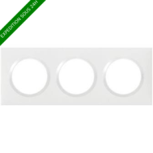 Plaque de finition carrée 3 postes Dooxie - Blanc - 600803 - Legrand