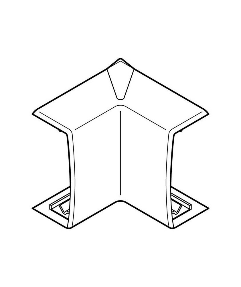 Angle intérieur Variasouple +ou-7° pour moulure Keva 50mmx20mm -PVC Blanc Artic