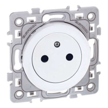 EUROHM Square Prise de courant 2P+T affleurante blanc - 60239