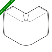 Angle extérieur Variasouple +ou-7° pour moulure Keva 50mmx20mm -PVC Blanc Artic