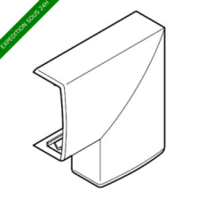 Angle plat pour moulure Keva 50mmx20mm - PVC Blanc Artic