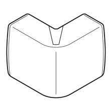 Angle extérieur Variasouple +ou-7° pour moulure Keva 50mmx20mm -PVC Blanc Artic