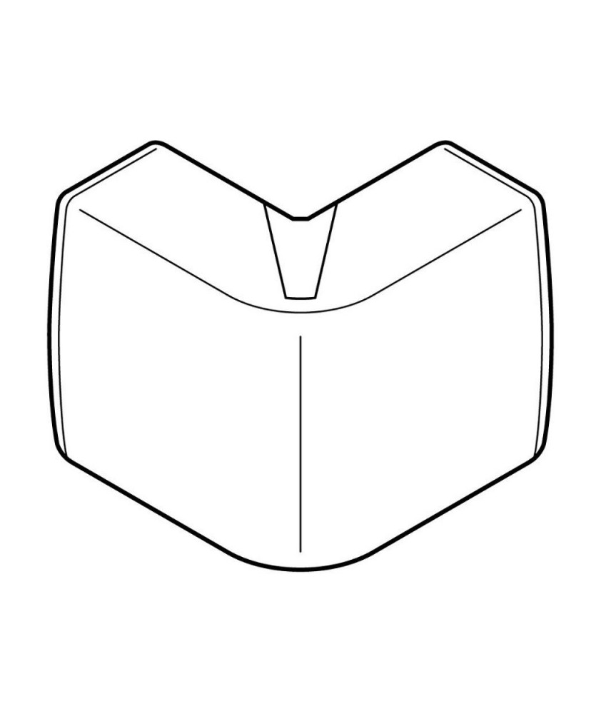 Angle extérieur Variasouple +ou-7° pour moulure Keva 50mmx20mm -PVC Blanc Artic