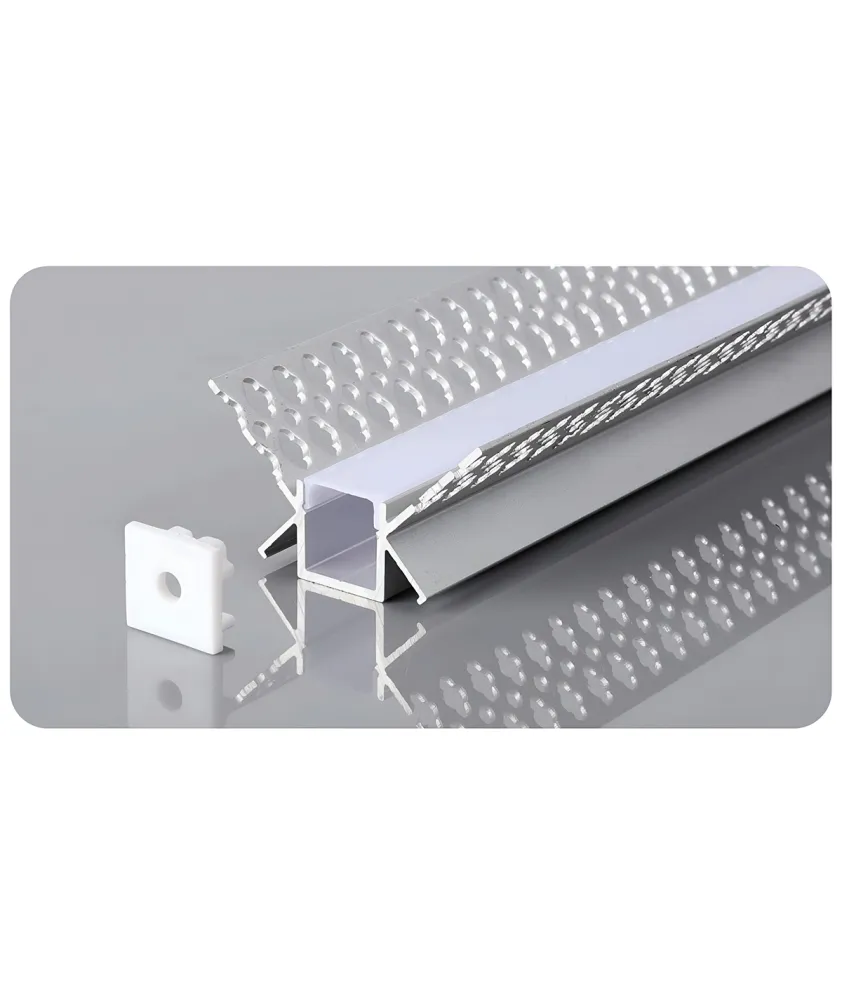 Profilé aluminium à sceller angle 45° pour ruban LED 12V/24V 2M