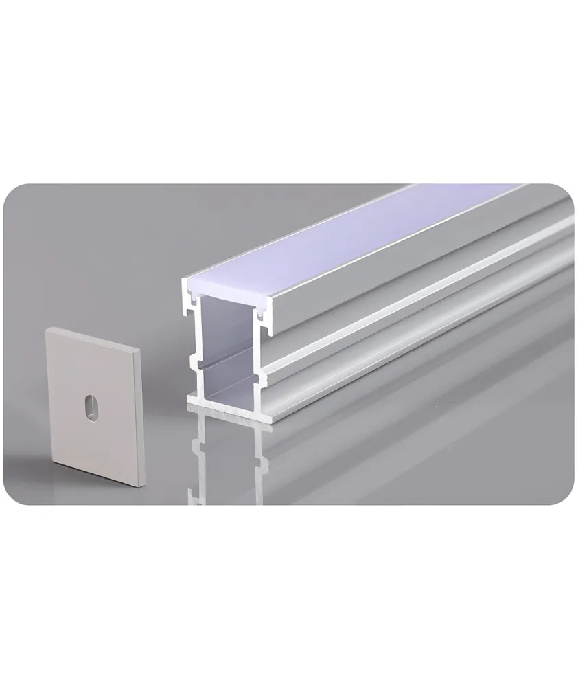 Profilé aluminium encastré pour ruban LED au sol 12V/24V 2M