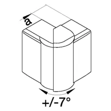 Angle extérieur pour goulotte de distribution lifea LFF 60X110