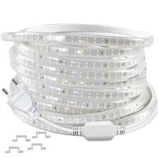 Ruban LED CHANTIER Double rangée sécable 2835 120D en silicone 50M Étanche IP67 6400k