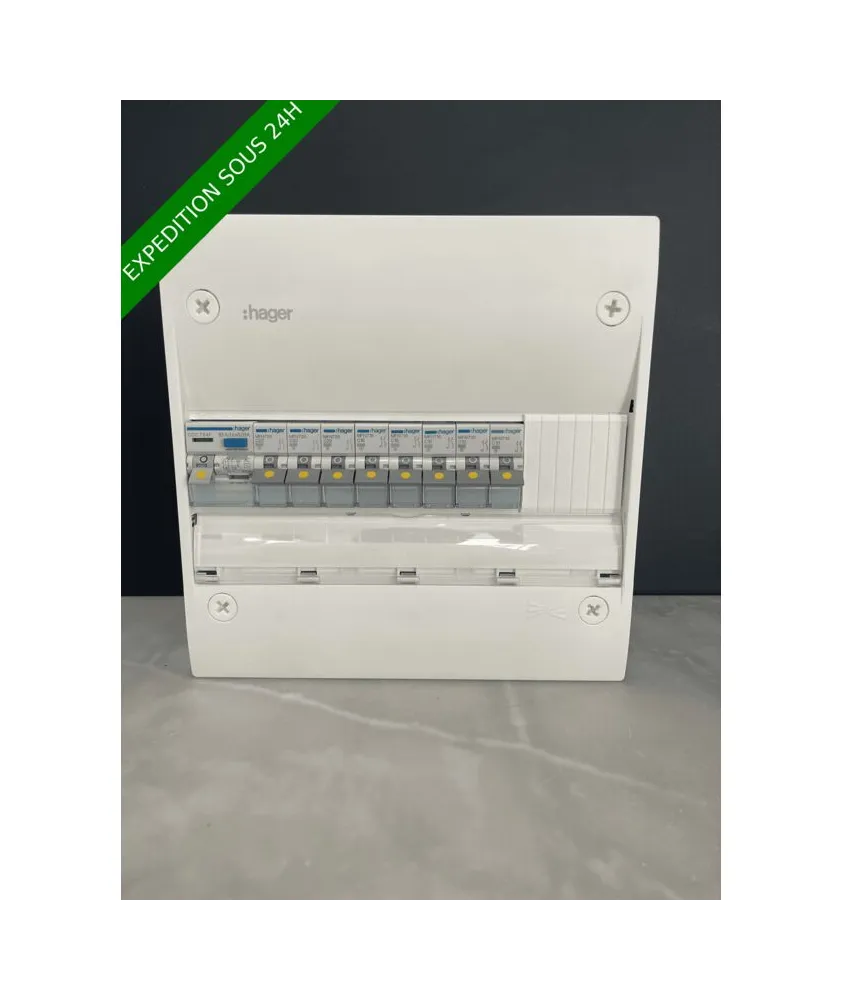 Tableau électrique hager 1 rangée équipé et pré-câblé ID63