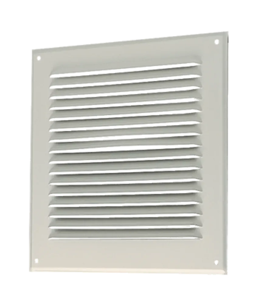 Grille extérieure à auvent GAT 200x200 mm - aluminium blanc