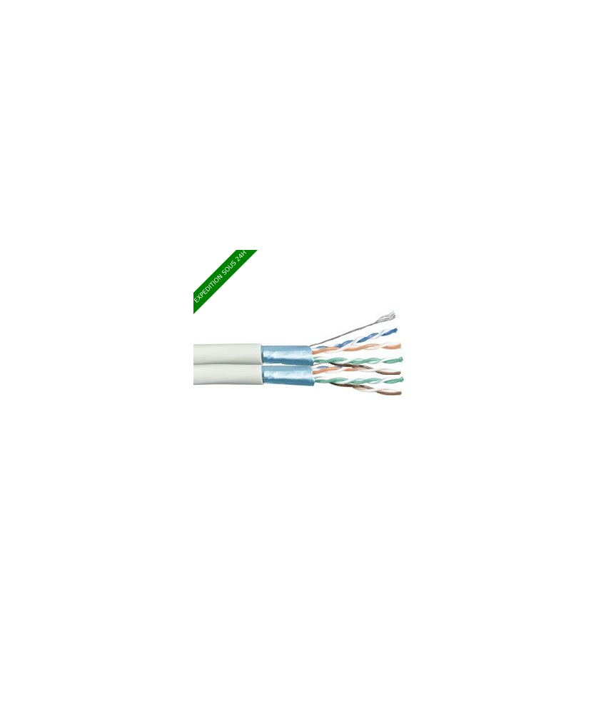 Câble RJ45 Cat6 F/UTP 2x4 paires - au mètre