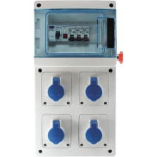 Coffret de chantier monophasé IP44 - 4 PC 2P+T 230 V 16 A