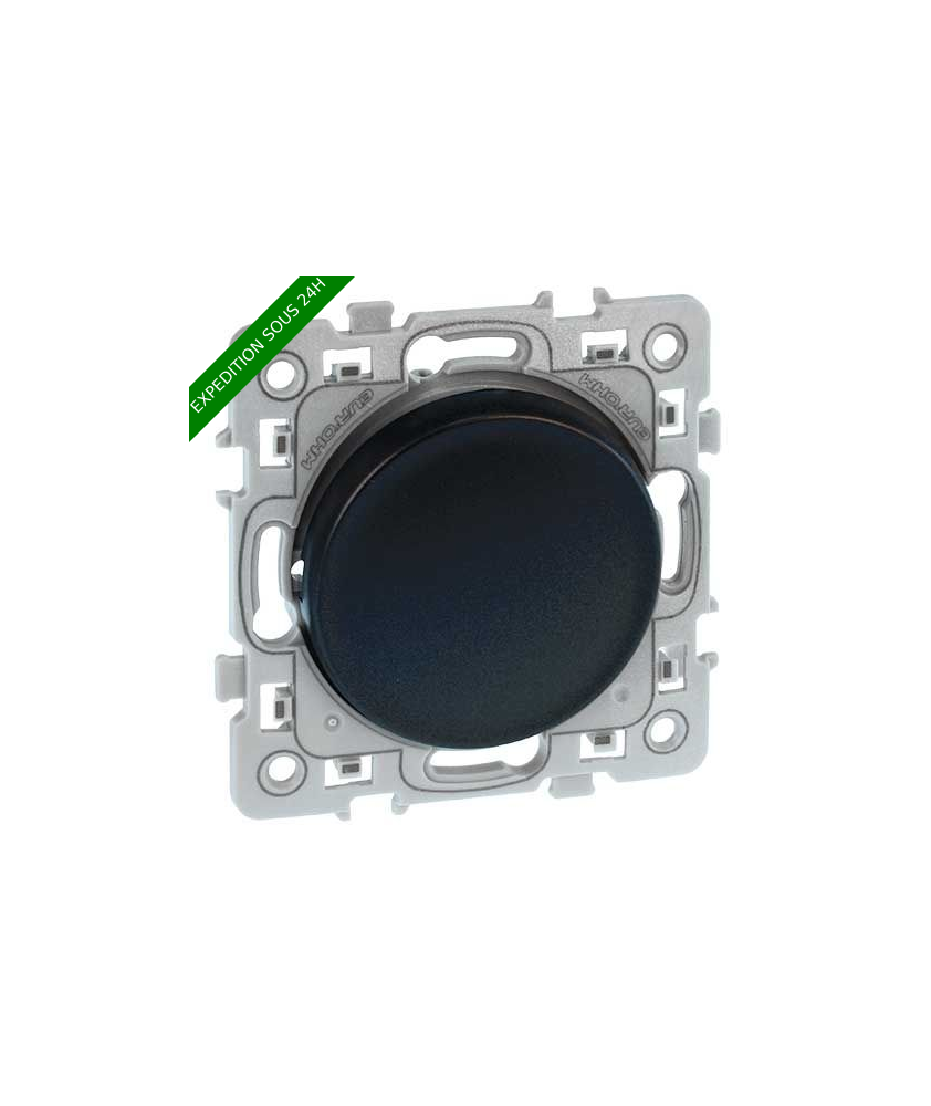 EUROHM Square Bouton poussoir anthracite - 60302