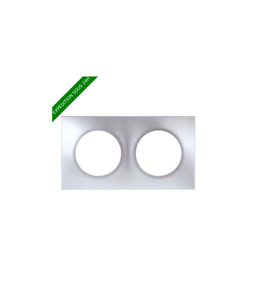 EUROHM Square Plaque double silver - 60497