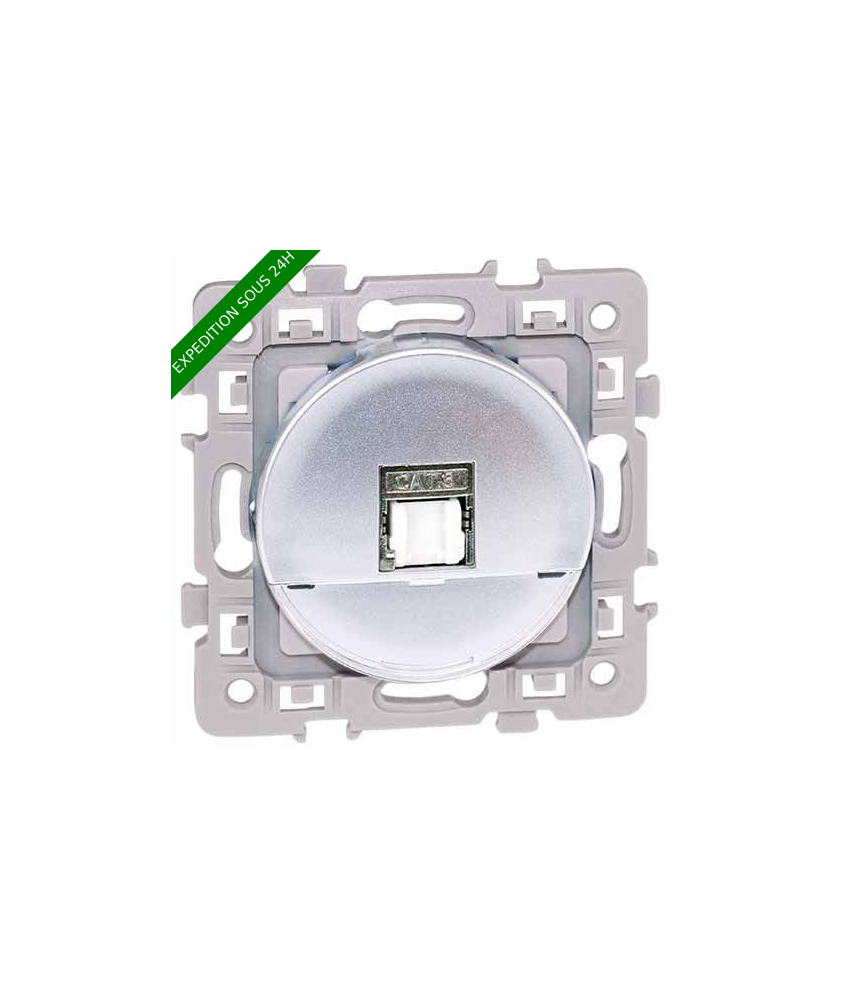 EUROHM Square Prise RJ45 grade 2TV catégorie 6 STP silver - 60472