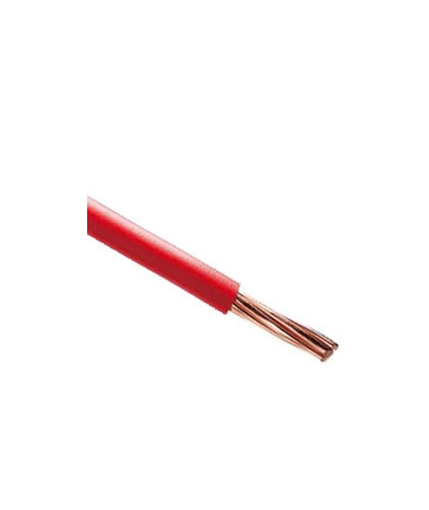 Fil électrique rigide H07VR 6mm² rouge - Prix au mètre