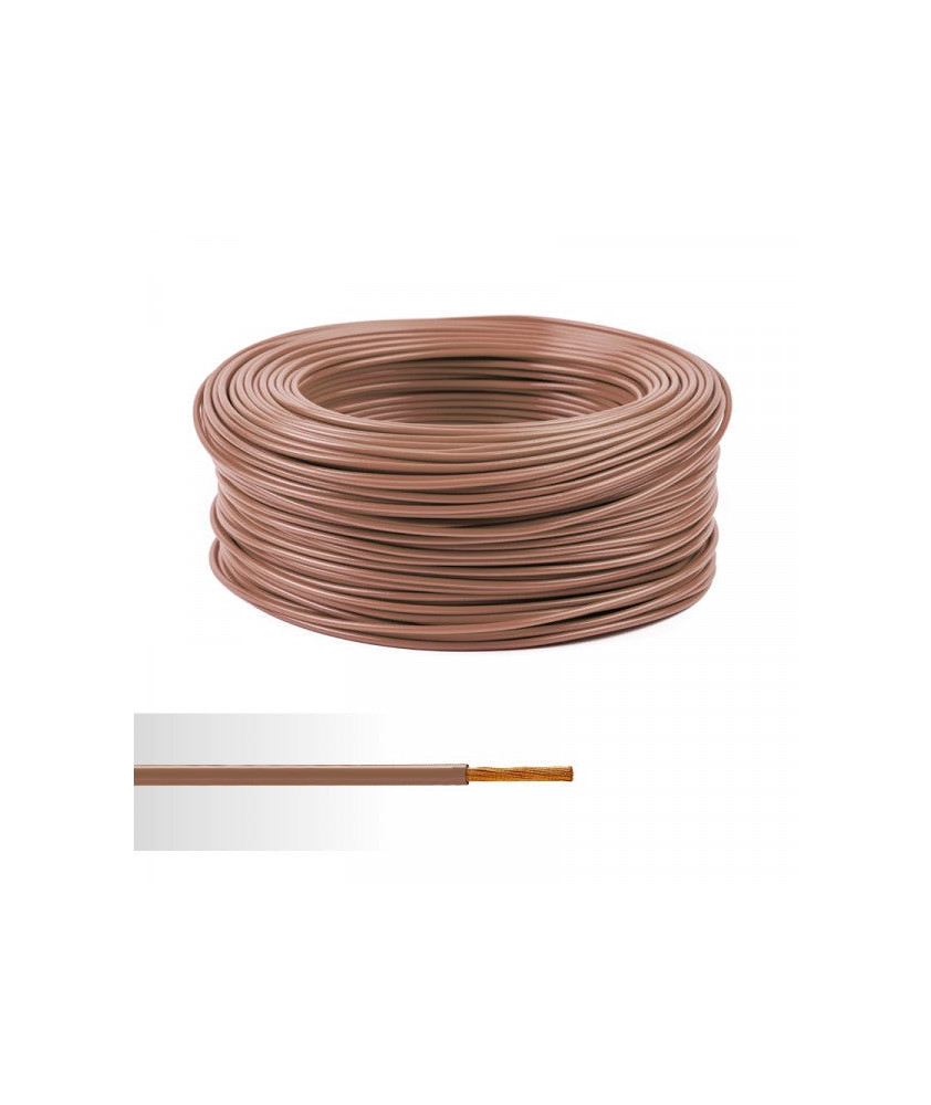 Fil électrique souple ho7v-k 16mm2 marron  (prix au m)