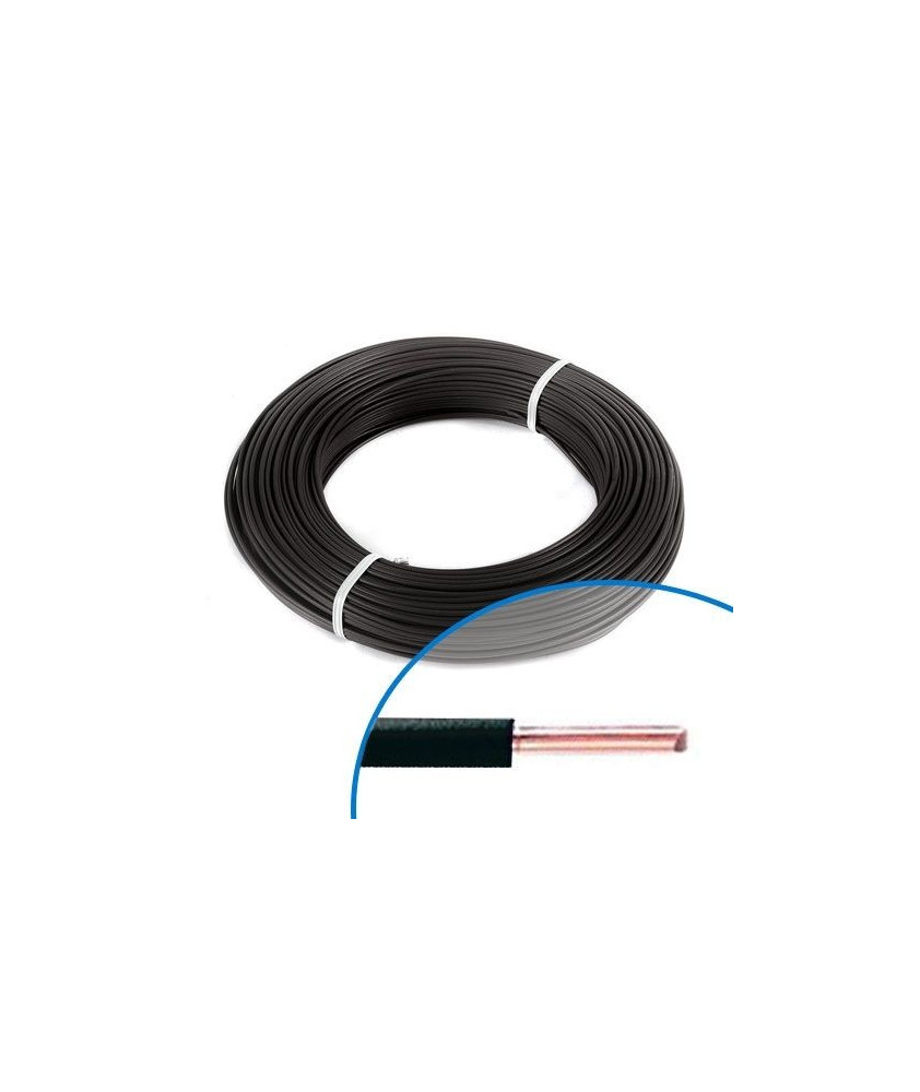 Fil H07vu 1.5mm2 100m Noir- MIGUELEZ