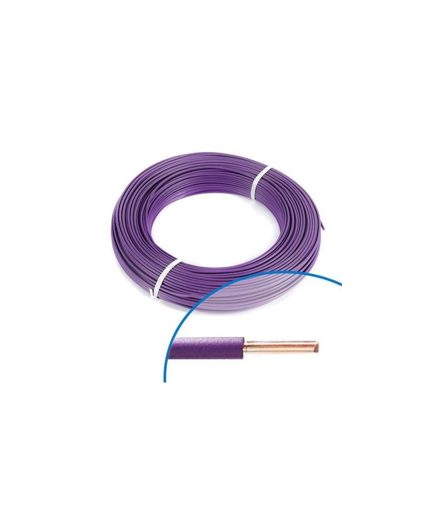 Fil H07vu 1.5mm2 100m Violet- MIGUELEZ