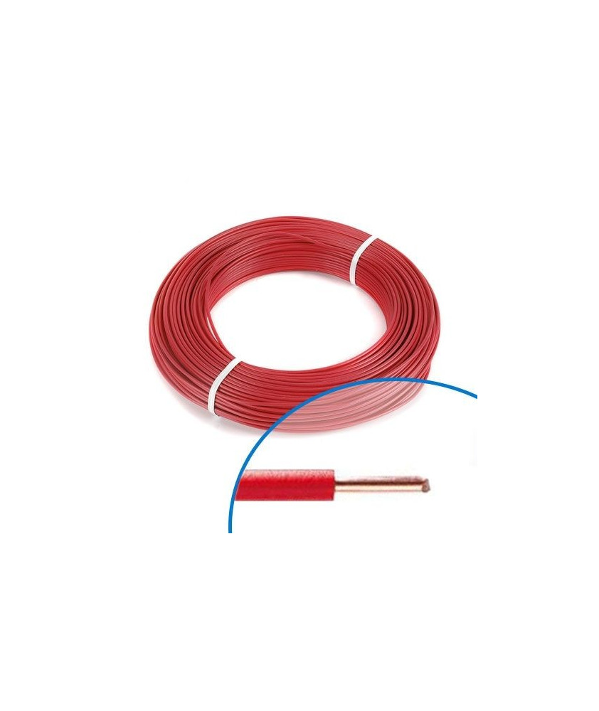 Fil H07vu 2.5mm2 100m Rouge- MIGUELEZ