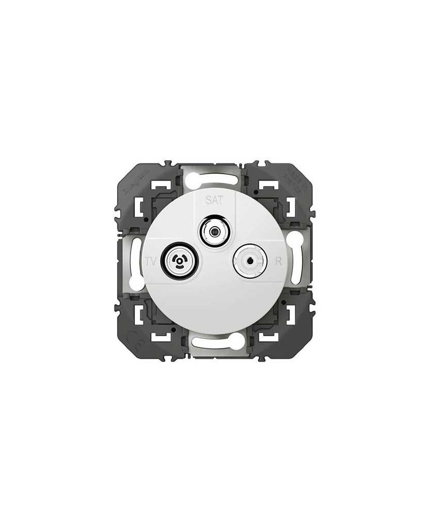 Legrand - Prise TV-R-SAT 1 câble dooxie finition blanc - Réf : 600353